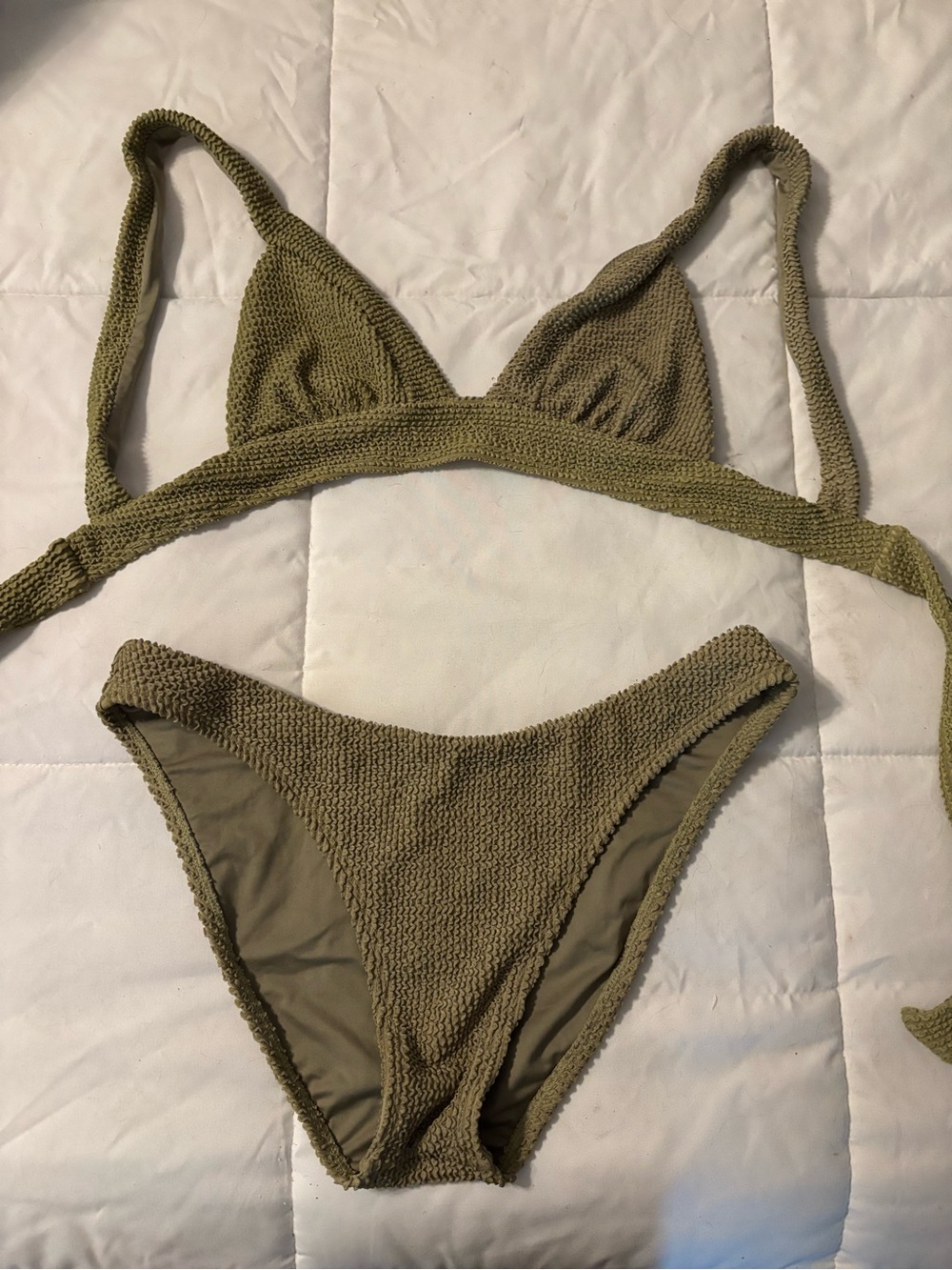Somerfield Swim Olive Textured Bikini Bottoms
